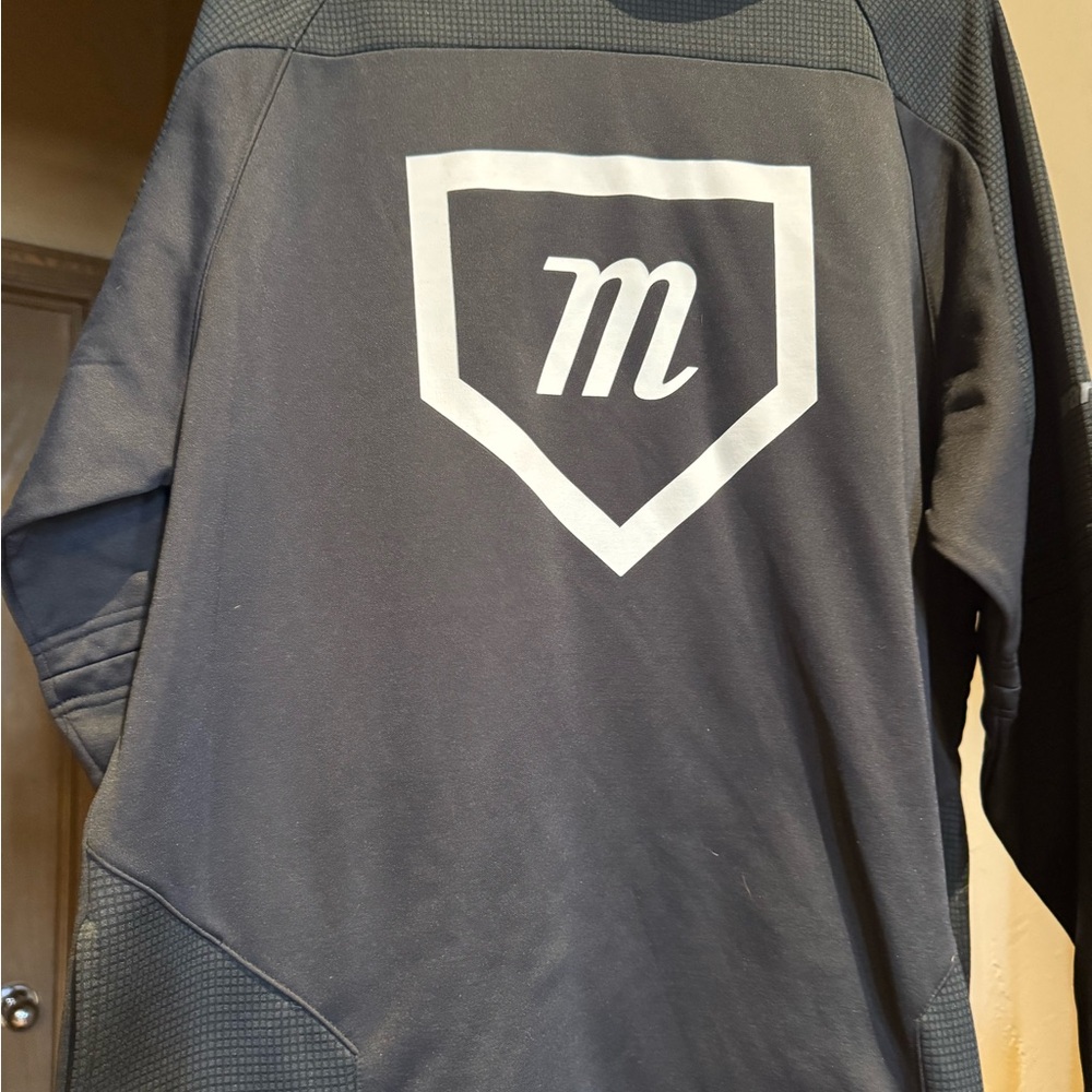 Men's black Marucci baseball hoodie with white logo